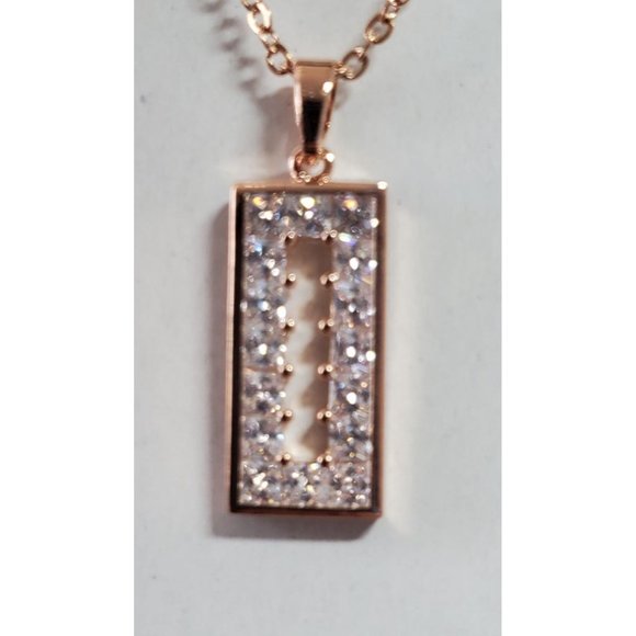 New!‎ CZ Rose Gold Necklace - Picture 1 of 5